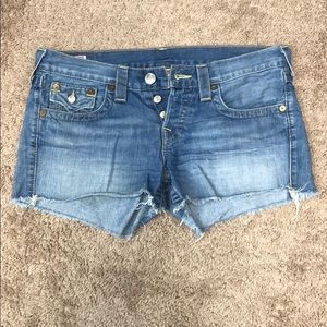 True Religion cutoff shorts